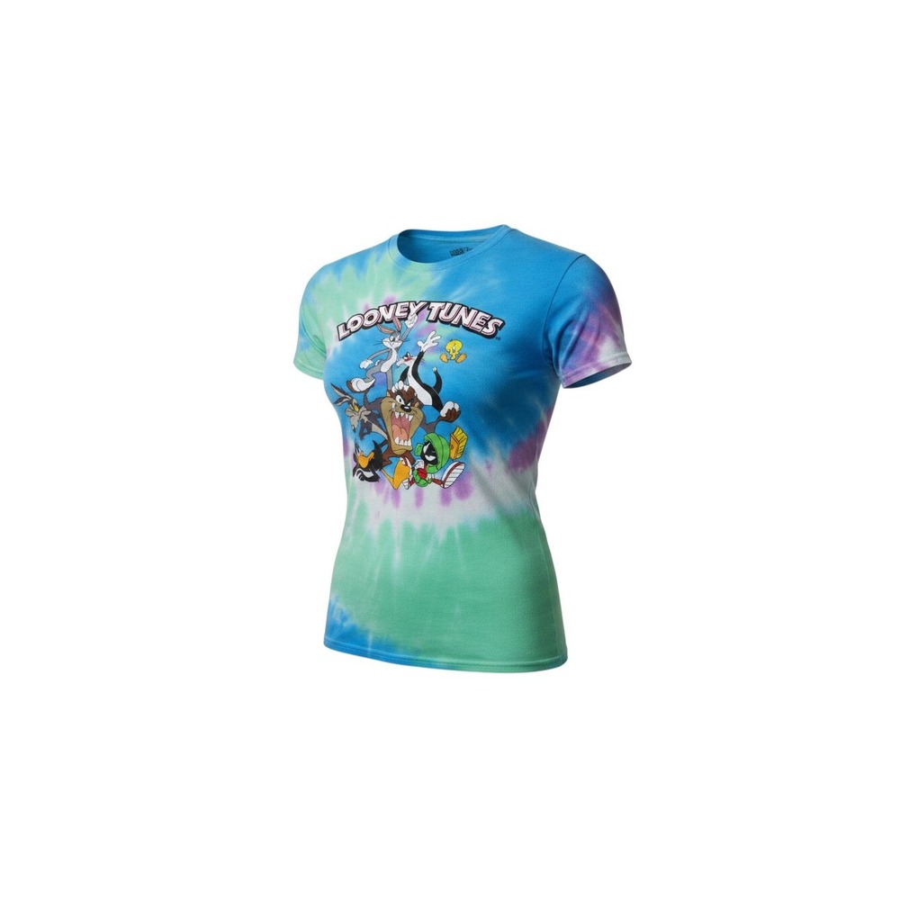 Rue21 Looney Tunes T-Shirt Womens L Blue New Tie Dye Graphic Crewneck